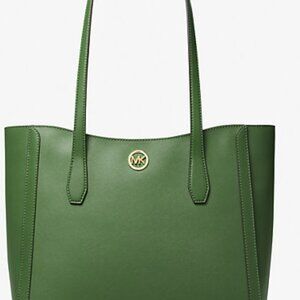 Michael Kors MK LEIDA Large Tote Bag - Green NWT